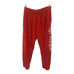 Vintage Adidas 3 Stripes Red Sweatpants  2XL
